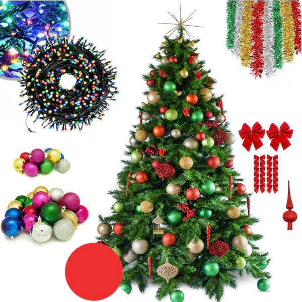 Brad de Craciun 180cm + accesorii pentru impodobit