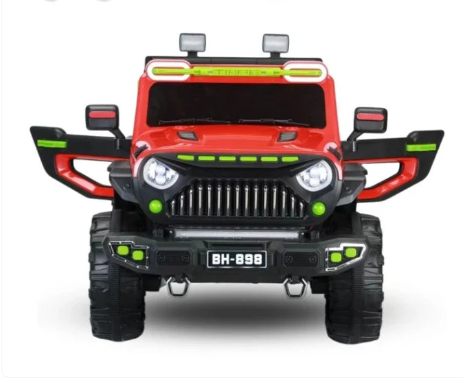 Mașinuță electrică 24V pentru copii, cu două locuri – camion electric pentru micuți, alimentat cu baterie, cu telecomandă, afișaj pentru baterie, mâner, portbagaj, lumini LED și muzică