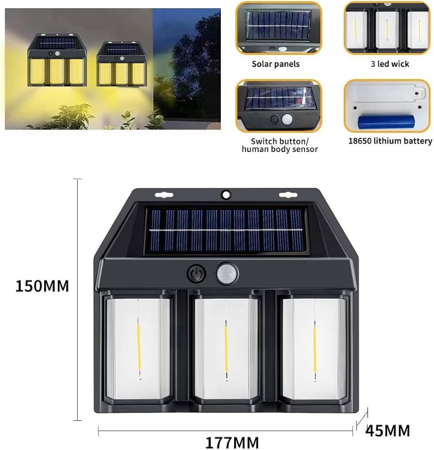 FELINAR SOLAR CU 3 LED-URI