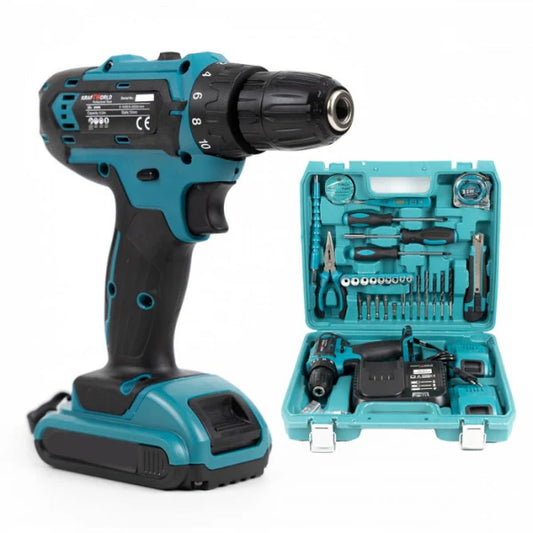 Trusa Bormasina Autofiletanta si Percutie  2 Acumulatori 48V 5Ah + 30 Accesorii