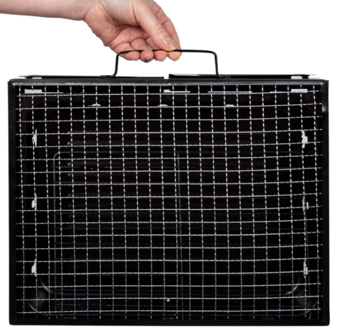 Grătar portabil și pliabil pentru cărbuni – din inox, compact, ideal pentru camping și picnic