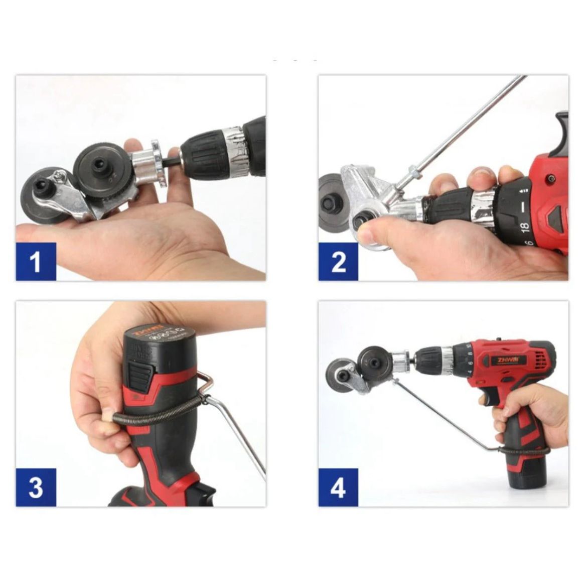 Adaptor de tăiat tablă pentru bormașină