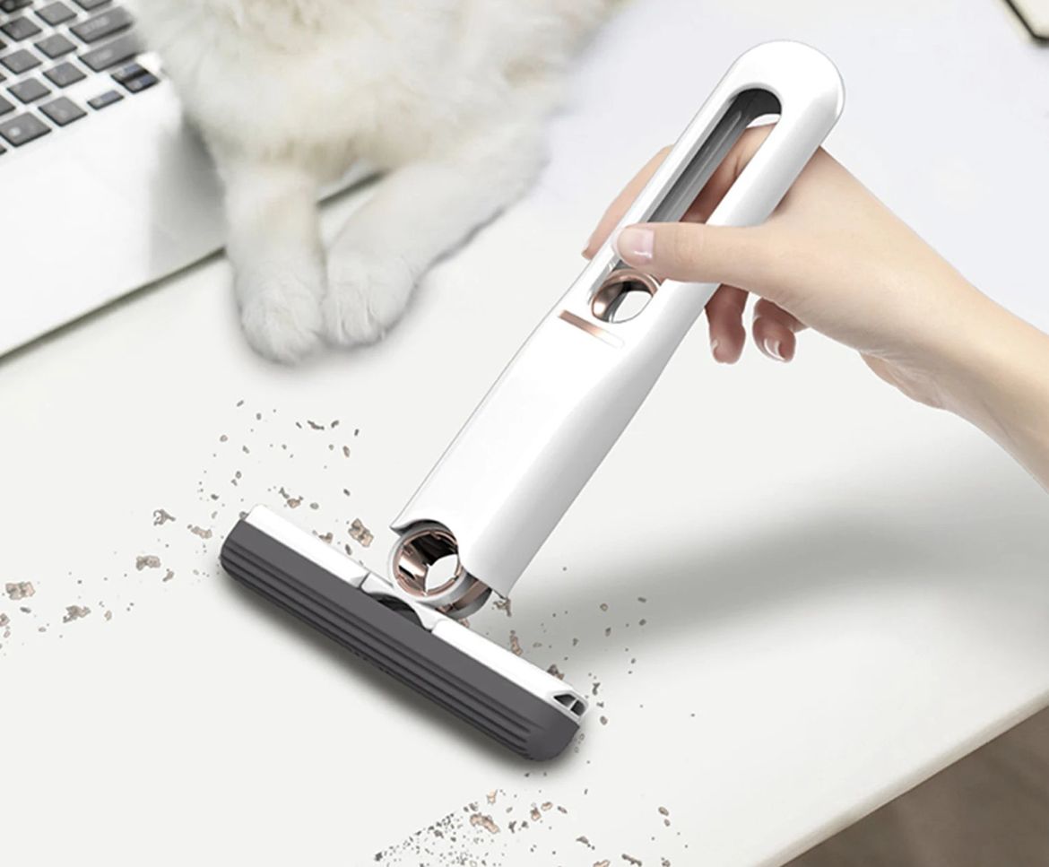 Mini mop portabil cu cap de maturare rotativ - 1+1 GRATIS!