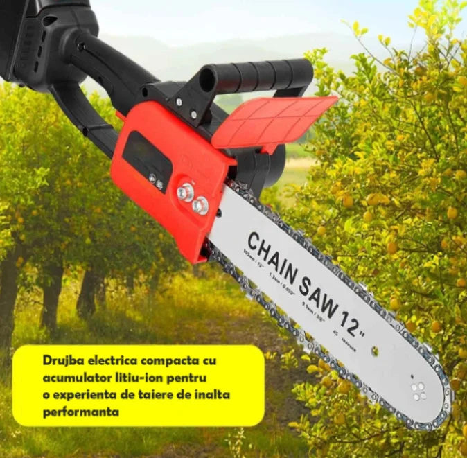 Drujba Electrica, Lama de 30 cm, 2 Acumulatori de 48V, 48RPM, 305mm