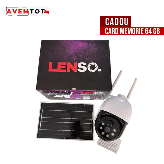 Camera Supraveghere LENSO Solara Cartela SIM 5 MP + CARD 64 GB