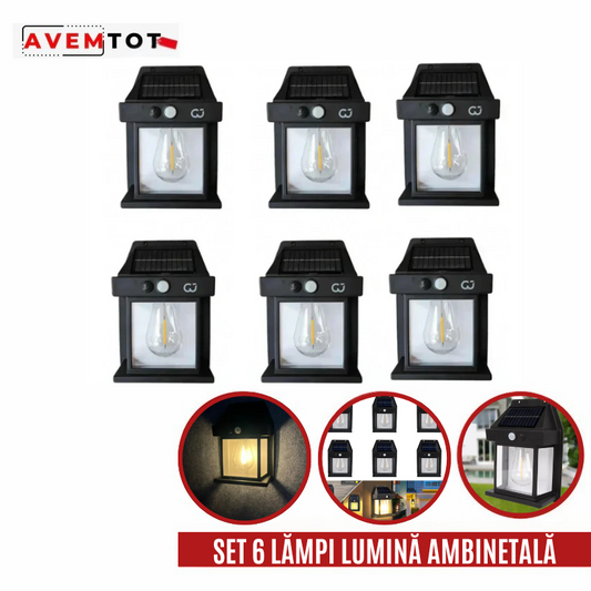 Set 6 Lampi Solare LED RETRO