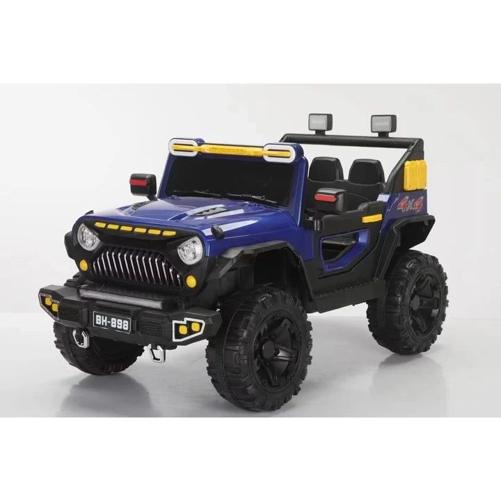 Mașinuță electrică 24V pentru copii, cu două locuri – camion electric pentru micuți, alimentat cu baterie, cu telecomandă, afișaj pentru baterie, mâner, portbagaj, lumini LED și muzică