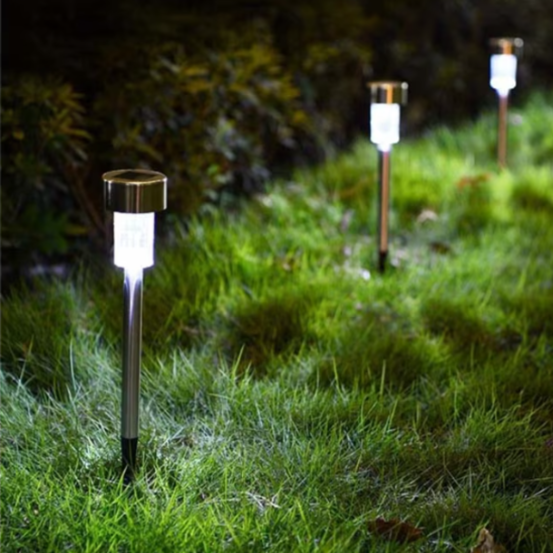 Set 10 Lampi Solare LED de Gradina Tip Tarus - Iluminat Decorativ Alb Rece