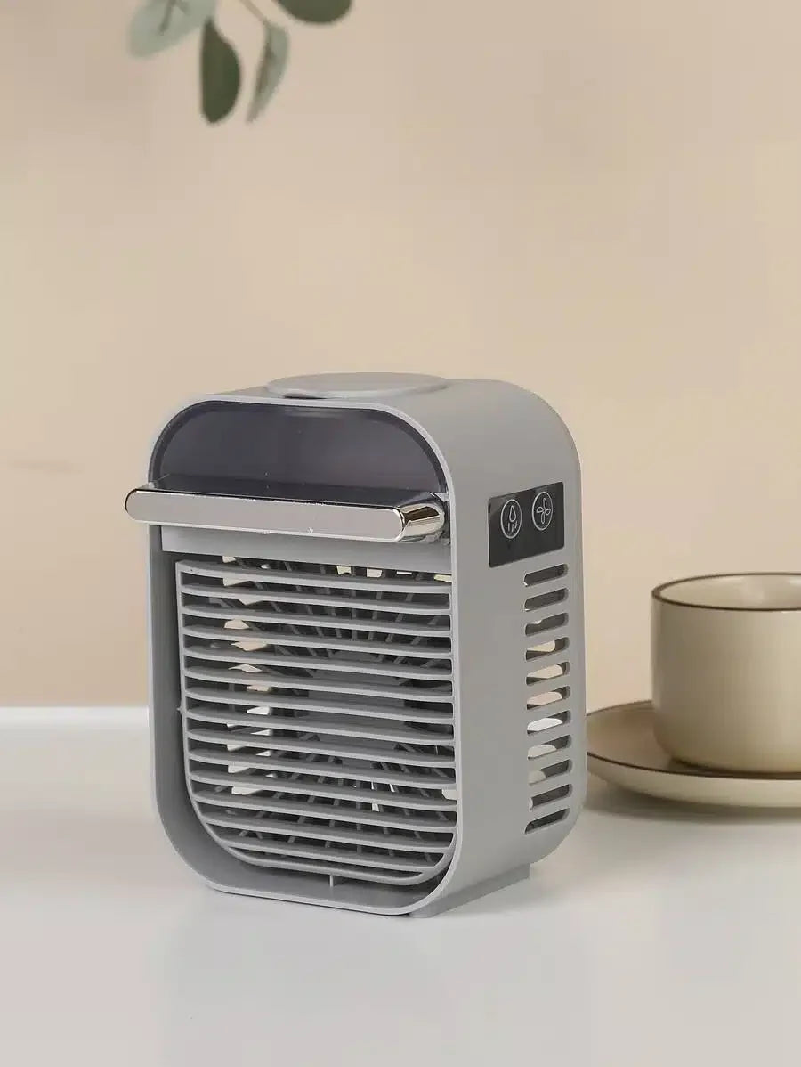 mini Răcitor de aer și umidificator, ventilator personal de birou cu 3 viteze, ventilator pentru aer condiționat, mini răcitor de aer, circulator portabil pentru ventilator personal, lumină de noapte LED pentru casă și birou și în aer liber