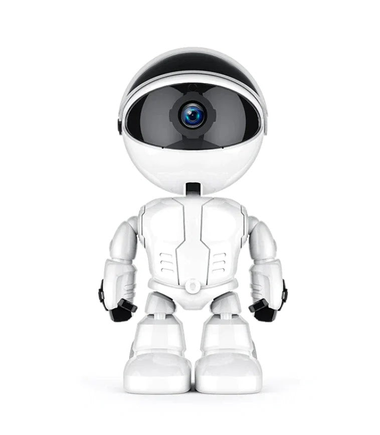 Camera de supraveghere smart Wireless Audio Video, Full HD 1080P, cu functie Baby Monitor, si cu rotire 360 grade, IP, Night Vision, Detectarea miscarilor, Two-Way Audio, model Robot