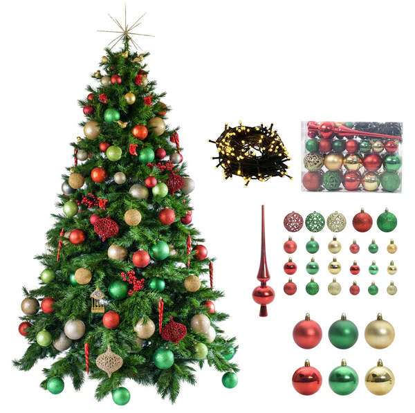 Brad de Craciun 180cm + accesorii pentru impodobit