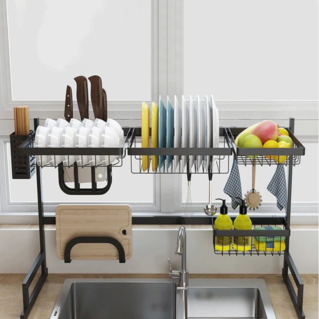 Organizator chiuveta pentru uscat vasele, otel inoxidabil