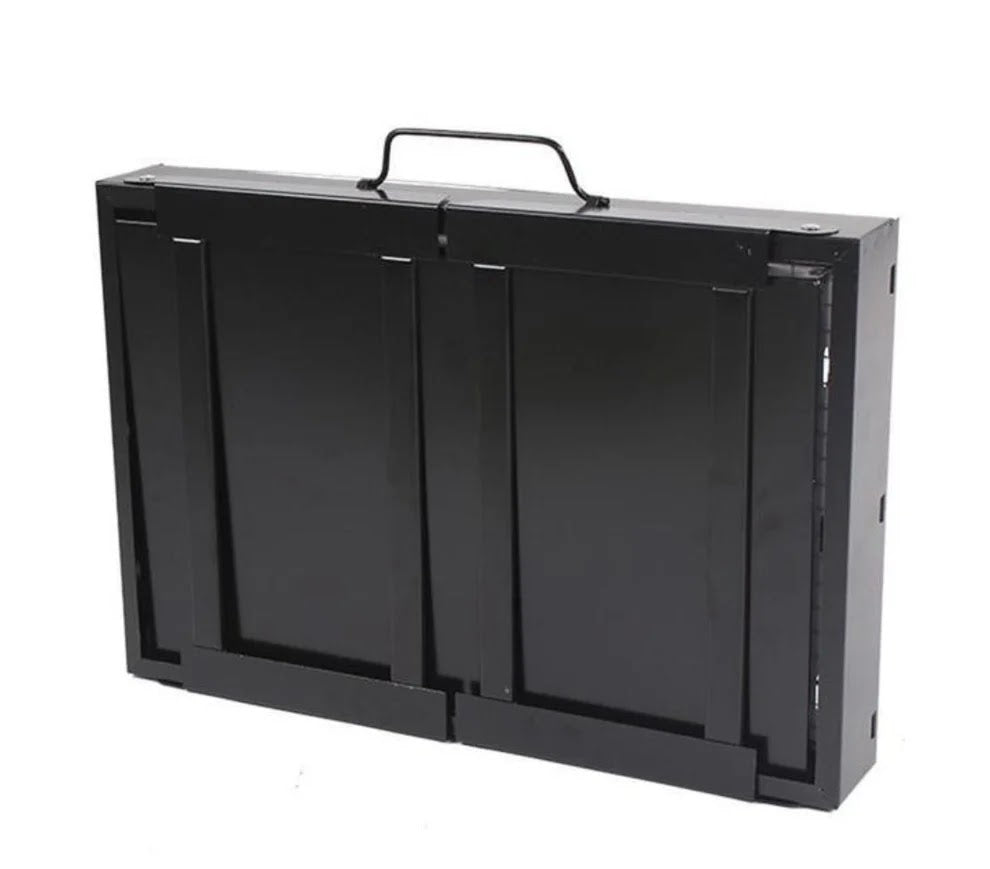 Gratar portabil si pliabil pentru carbuni – din inox, compact, ideal pentru camping si picnic
