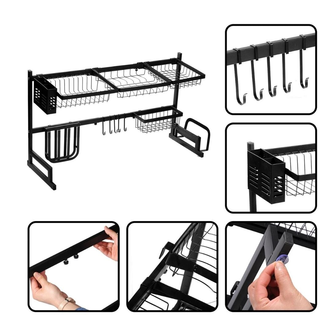 Organizator chiuveta pentru uscat vasele, otel inoxidabil