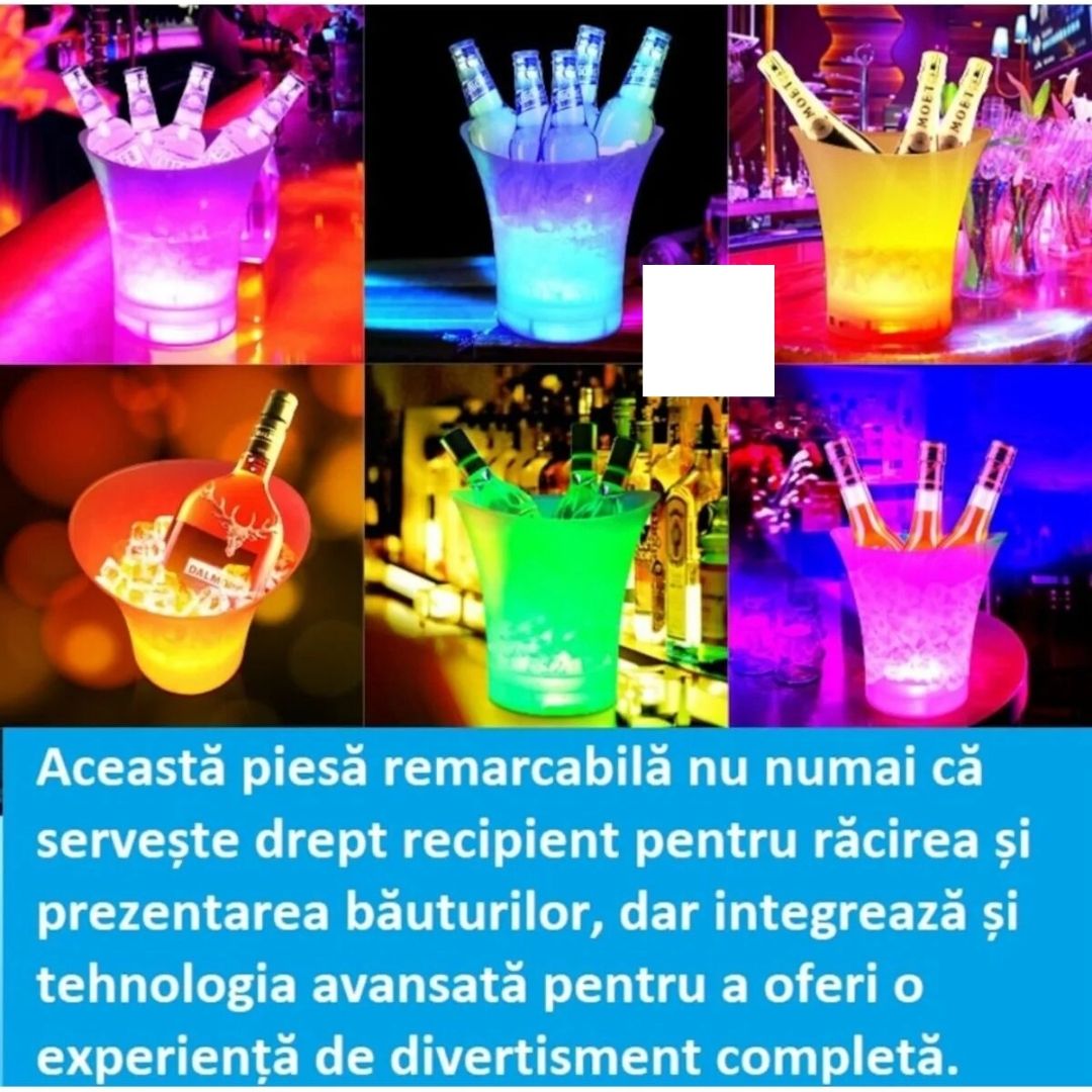 Frapieră cu Bluetooth și Iluminare LED – Portabilă, Elegantă, Multifuncțională