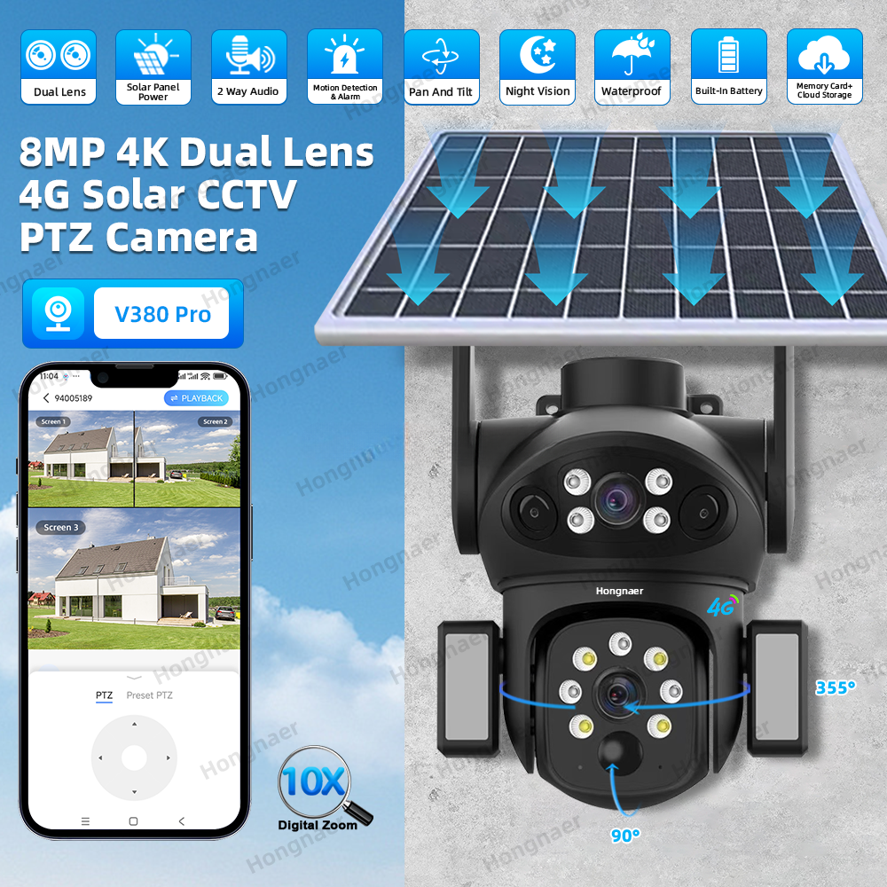 Cameră de supraveghere solară wireless 5G