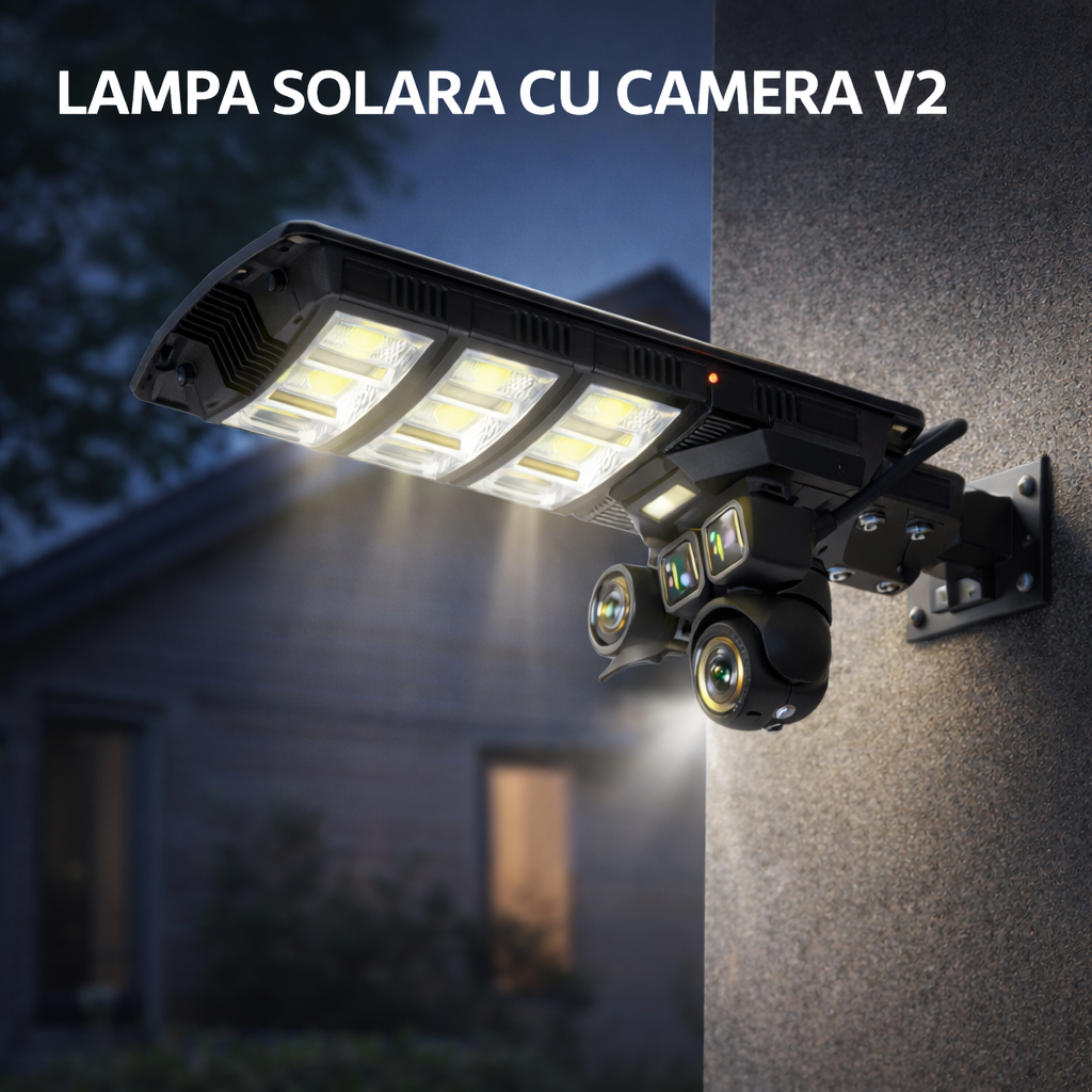 Lampa Solara cu Camera de Supraveghere X