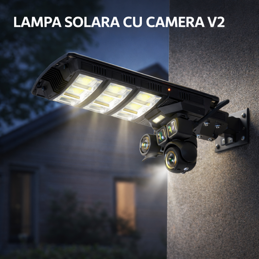 Lampa Solara cu Camera de Supraveghere X