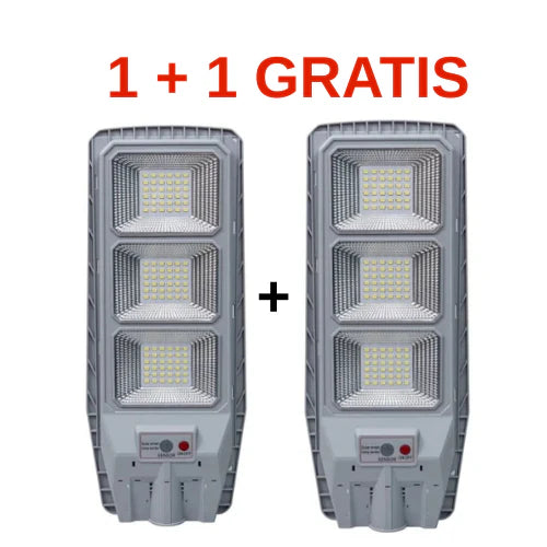 1 + 1 GRATIS! Lampa Solară Gri 800W Stradală  cu Telecomandă