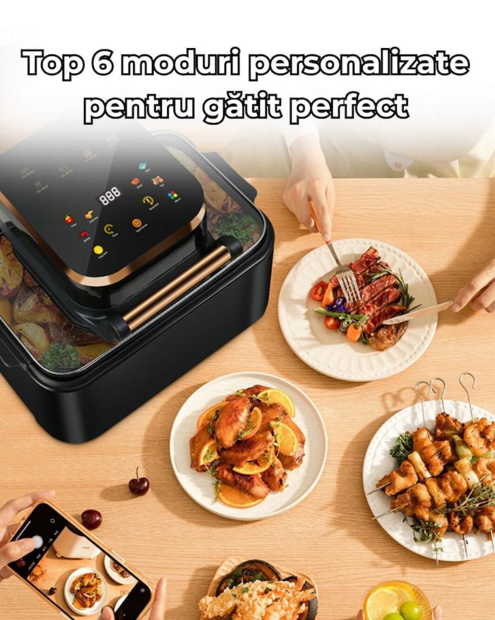 Friteuza cu aer cald AirFryer, capacitate 12L si afisaj digital