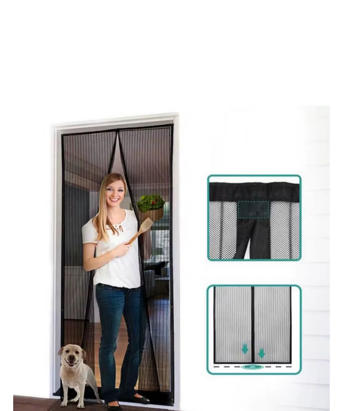 1+1 GRATIS Plasă de Țânțari cu Închidere Magnetică pentru Uși  – Protecție Eficientă și Ventilație Naturală