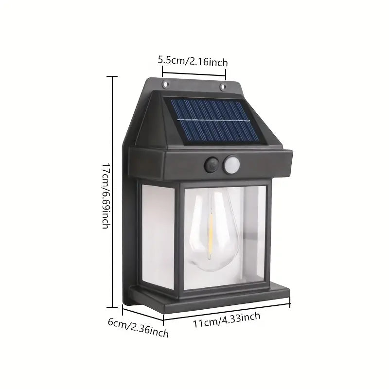 SET 4X LAMPA Solară De Perete Cu Senzor De Mișcare, 3 Moduri LED