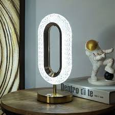 Veioza Ambientala Cristal, 3 Moduri Iluminare Cald/rece/neutru, Intensitate Reglabila Tactil