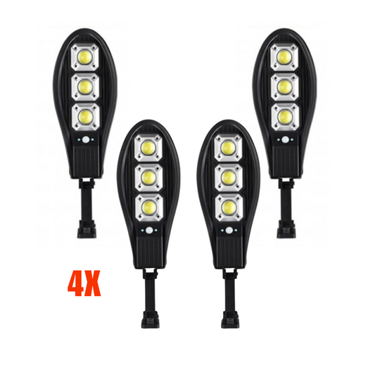 Set 4 x Lampa Solara stradala 90 LED-uri, 3 moduri de functionare, cu telecomanda. Lichidare de stoc! Acum, şi transport gratuit!