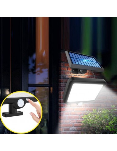 Set 4 x Proiector solar 160 LED  COB senzor de lumina si miscare, cu panou separat