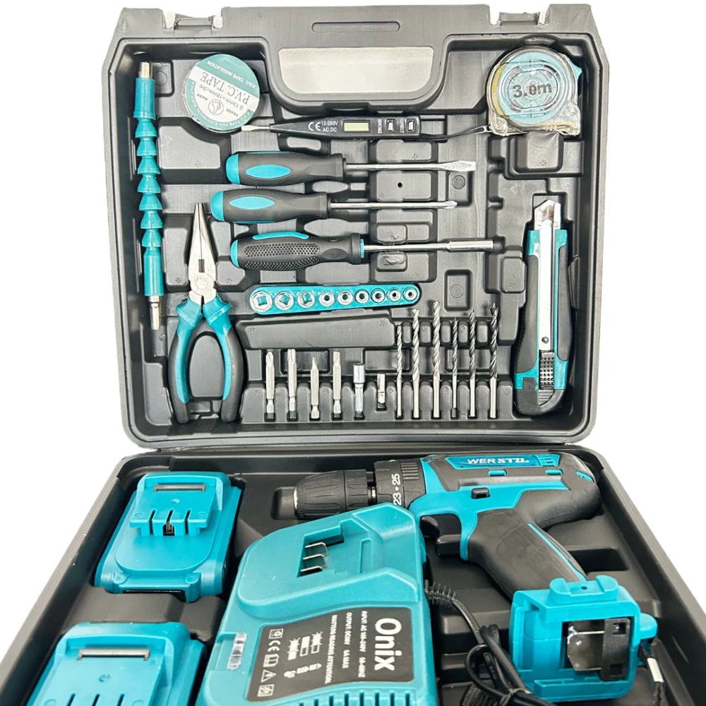 Trusa Bormasina Autofiletanta si Percutie  2 Acumulatori 48V 5Ah + 30 Accesorii