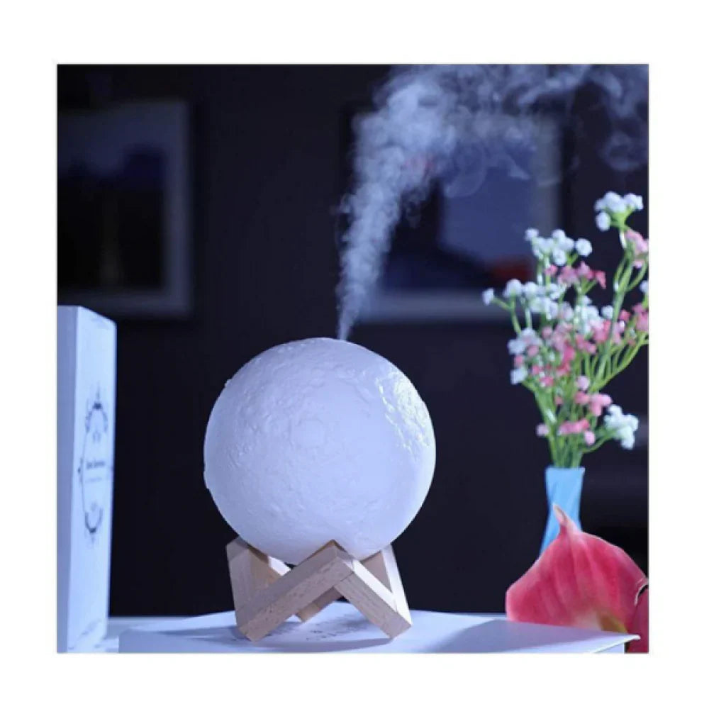 Lampa de veghe in forma de luna cu umidificator 3D