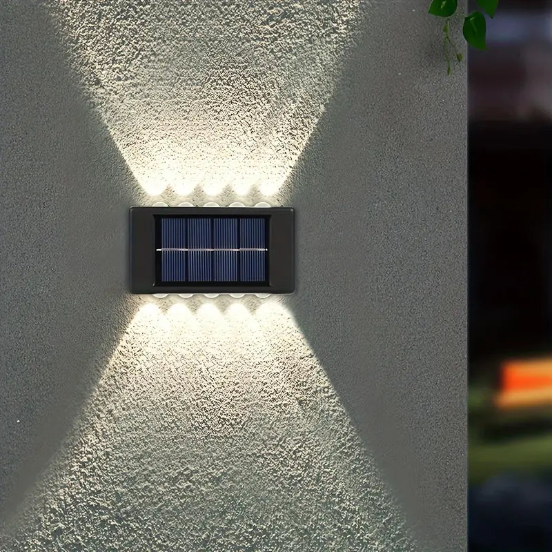 SET 6 LAMPI SOLARE DE PERETE PENTRU EXTERIOR, ILUMINARE IN SUS SI IN JOS