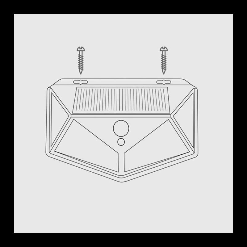 Set 5 x Lampa Solara 100 Led cu senzor de miscare