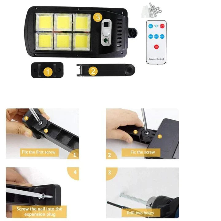 Set 5 + 1 Lampi cu Incarcare Solara, 160 LED-uri COB, telecomanda inclusa, TRANSPORT GRATUIT